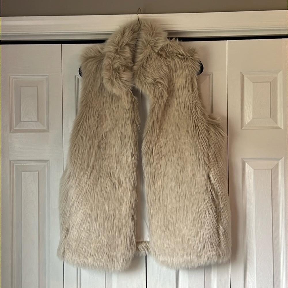 Cream Faux Fur Vest